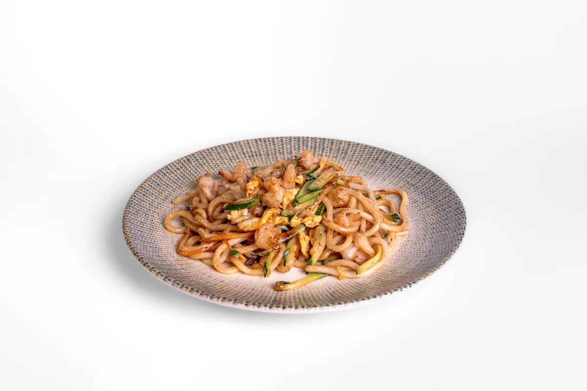 Udon Prăjit cu Creveți